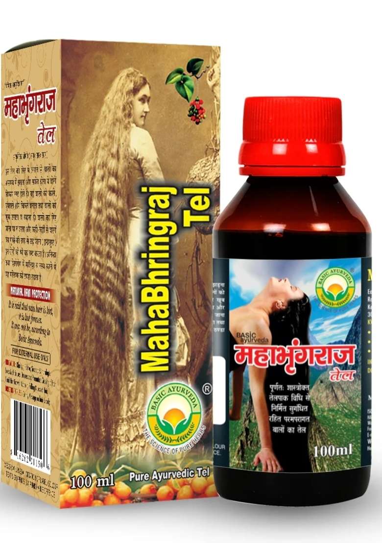 Basic Ayurveda Maha Bhringraj Tel 100 Ml - Indya