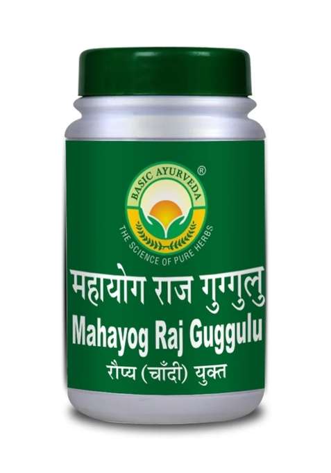 Basic Ayurveda Mahayog Raj Guggulu Ropya Chandi Yukt (30 Tablets)