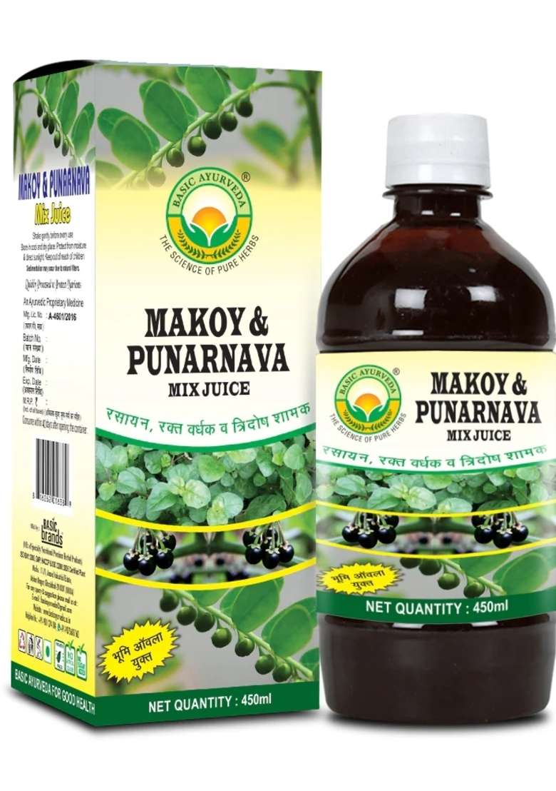 Basic Ayurveda Makoy & Punarnava Mix Juice  - Indya