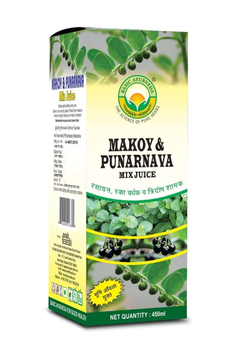 Basic Ayurveda Makoy & Punarnava Mix Juice  - Indya