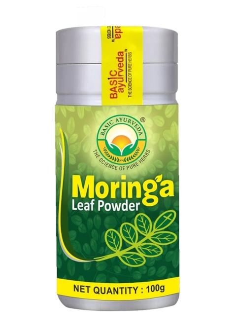 Basic Ayurveda Moringa Leaf Powder Sounjana Sahjan (Moringa Olifera) - Pure & Natural Plant based product 
