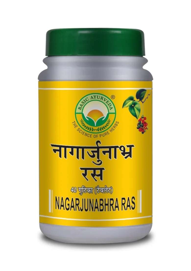 Basic Ayurveda Nagarjunabhra Ras 40 Tablet - Indya