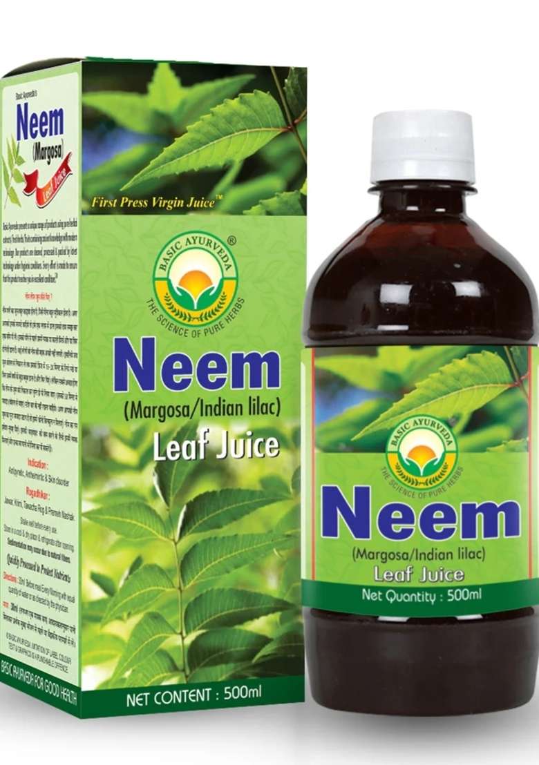 Basic Ayurveda Neem Leaf (Margosa ) Juice 500 M  - Indya
