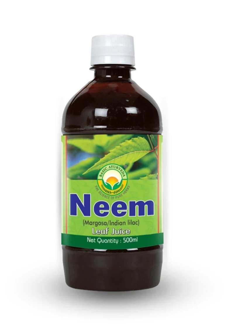 Basic Ayurveda Neem Leaf (Margosa ) Juice 500 M  - Indya