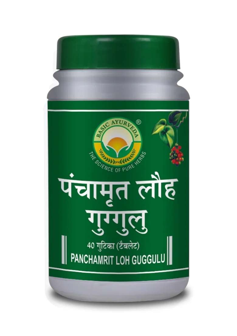 Basic Ayurveda Panchamrit Loh Guggulu 40 Tablet - Indya
