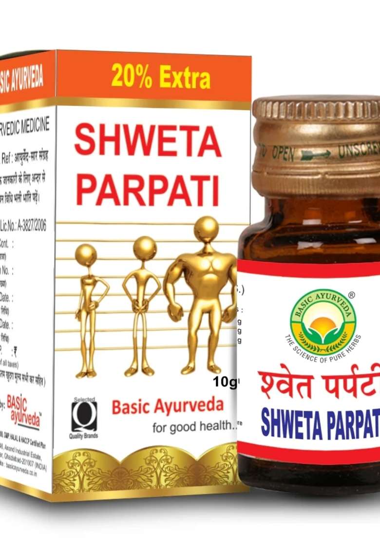 Basic Ayurveda Shweta Parpati 10 Gram - Indya