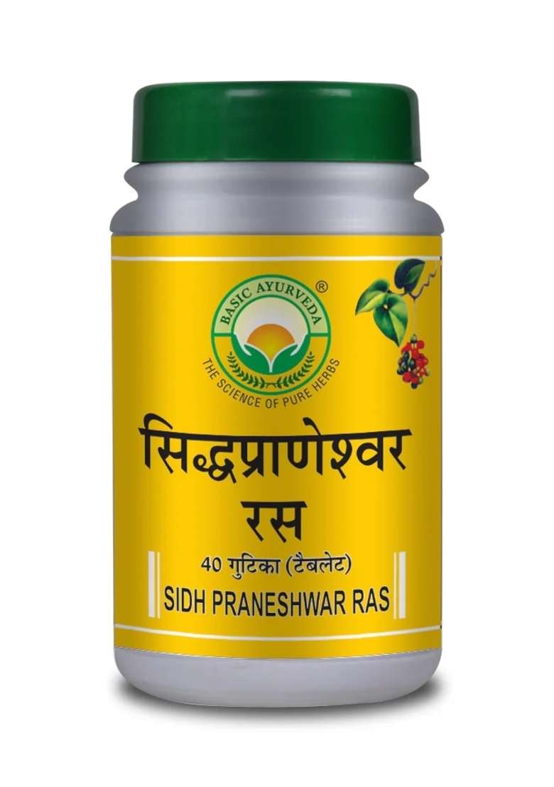 Basic Ayurveda Sidh Praneshwar Ras 40 Tablet - Indya