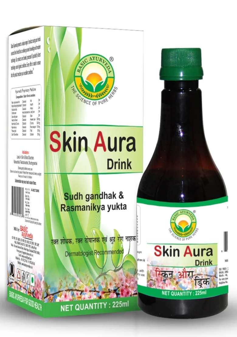 Basic Ayurveda Skin Aura Drink Sudh Gandhak & Rasmanikya Yukta - Indya