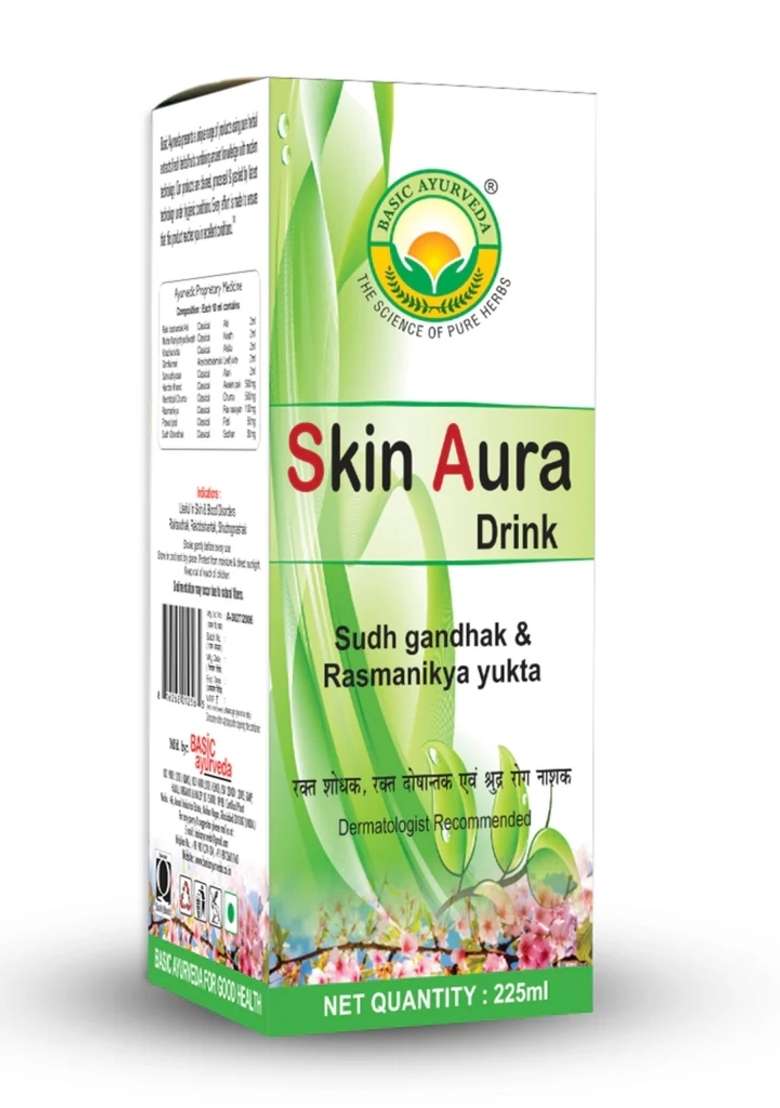 Basic Ayurveda Skin Aura Drink Sudh Gandhak & Rasmanikya Yukta - Indya