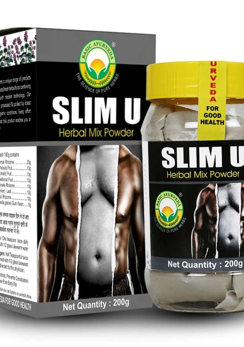 Basic Ayurveda Slim U Herbal Mix Powder 200 Gram - Indya