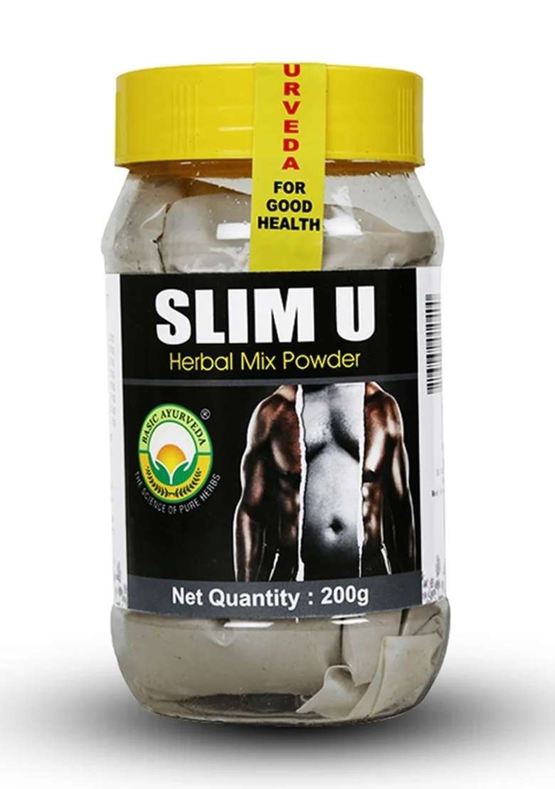Basic Ayurveda Slim U Herbal Mix Powder 200 Gram - Indya