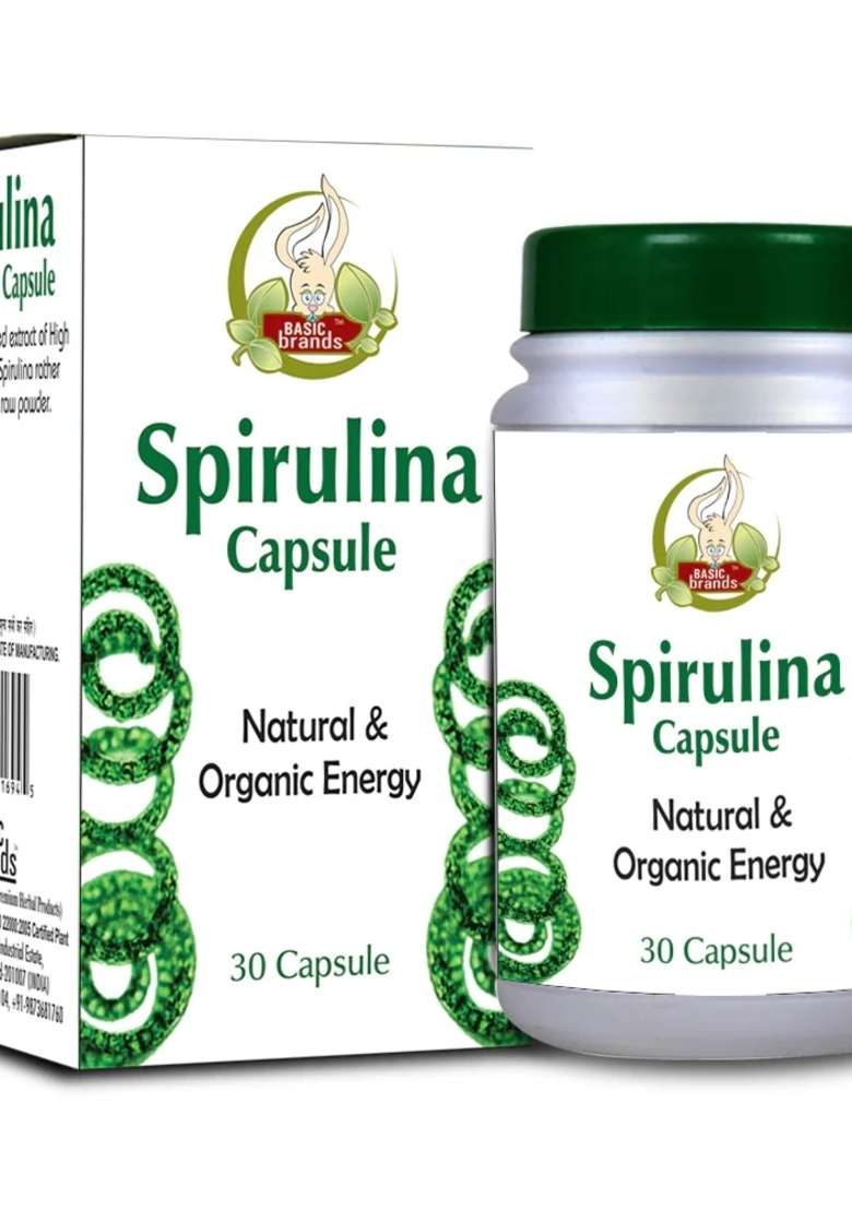Basic Ayurveda Spirulina 30 Capsule - Indya