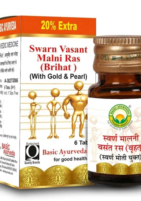 Basic Ayurveda Swarn Malni Vasant Ras(Brihant)