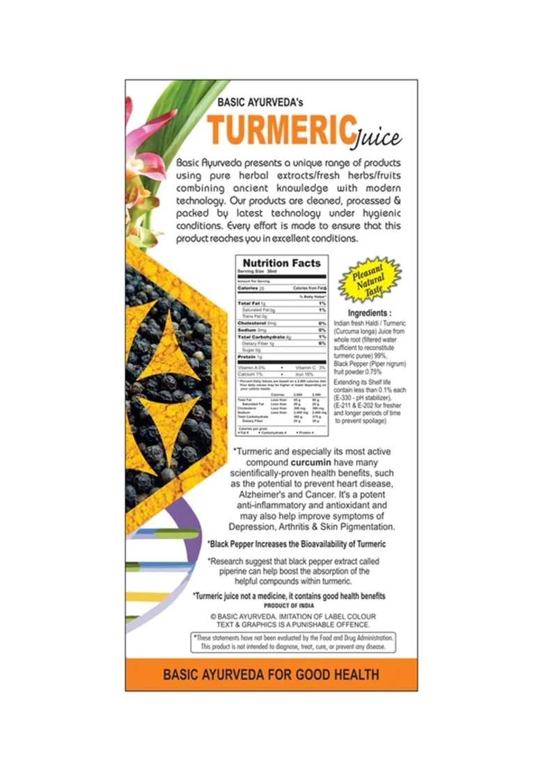 Basic Ayurveda Turmeric Juice | Helps To Detox... - Indya