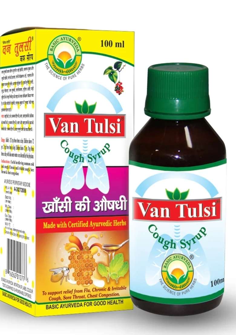 Basic Ayurveda Van Tulsi Cough Syrup - Indya
