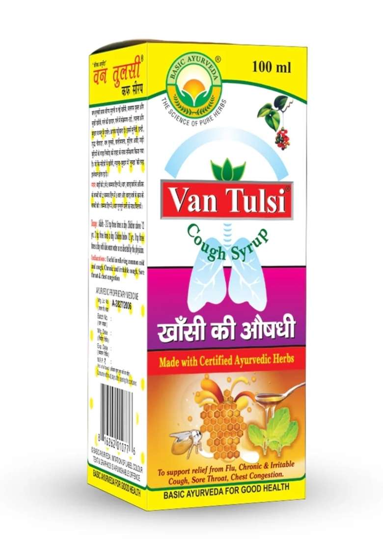 Basic Ayurveda Van Tulsi Cough Syrup - Indya