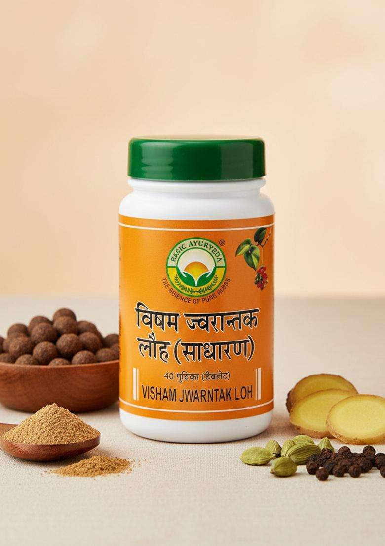 Basic Ayurveda Visham Jwarantak Loh (Normal) 40... - Indya