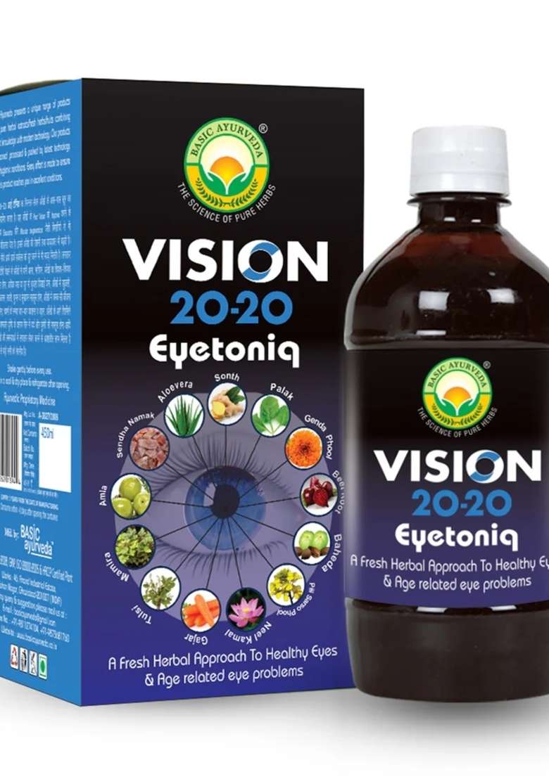 Basic Ayurveda Vision 20-20 Eyetoniq 450 Ml - Indya