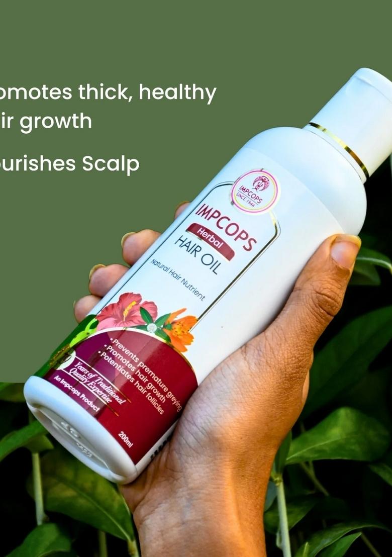 Herbal Herbal Hair Oil + Shampoo With Conditioner + Raktha Chandan Soap