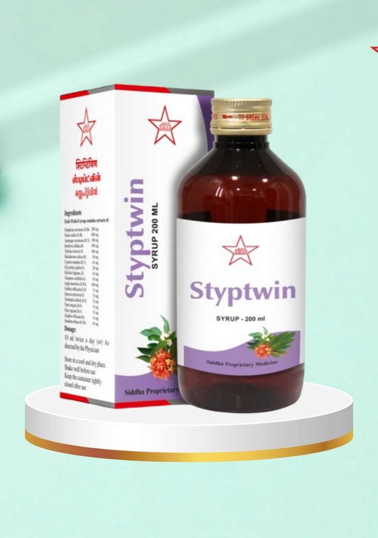Skm Siddha And Ayurvedha Styptwin Syrup - 200Ml - Indya