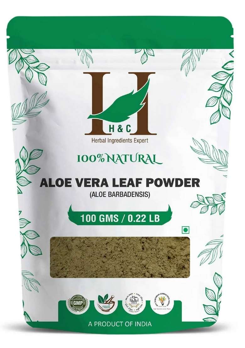 Healthnwellness H&C Natural Aloe Vera Powder 100Gm - Hydration & Glow - Indya