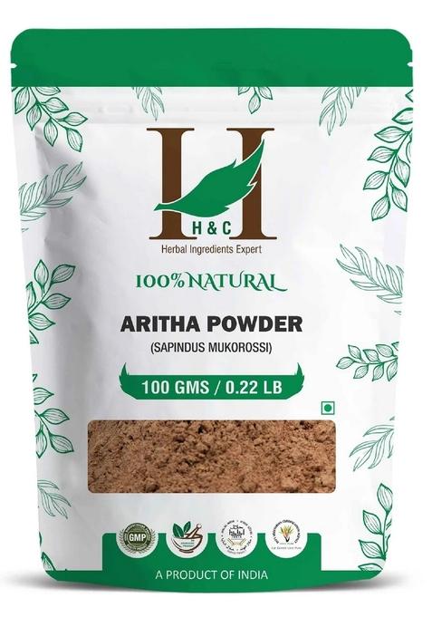 Healthnwellness H&C Natural Aritha Powder 100Gm - Natural Hair & Skin Cleanser