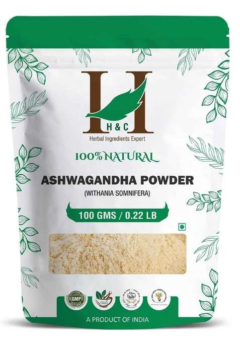 Healthnwellness H&C Natural Ashwagandha Powder 100Gm - Adaptogenic Stress Support
