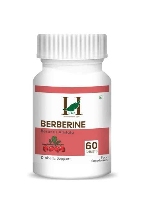 Healthnwellness H&C Natural Berberine Tablet 350Mg 60 Count - Blood Sugar & Metabolic Support