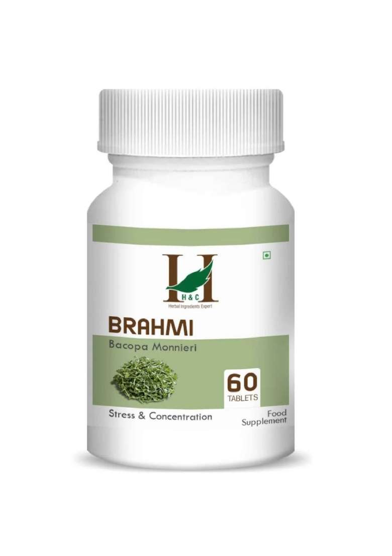 Healthnwellness H&C Natural Brahmi Tablet 350Mg - Memory & Focus Booster 60 Tablets - Indya