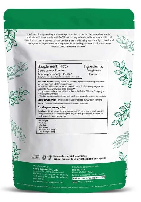 Healthnwellness H&C Natural Curry Leaves Powder 100Gm