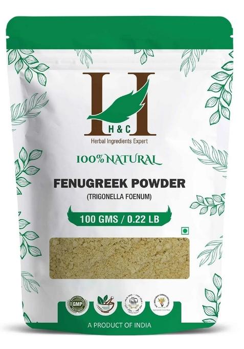 Healthnwellness H&C Natural Fenugreek Powder 100Gm - Supports Hair Growth & Skin Health