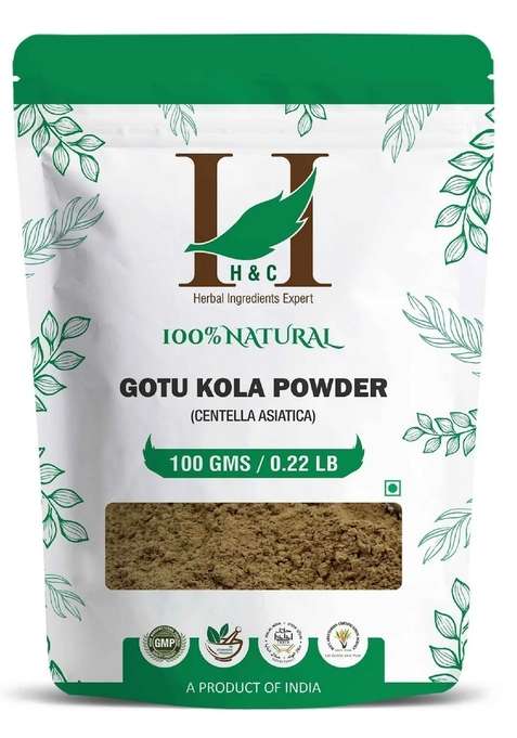 Healthnwellness H&C Natural Gotu Kola Powder 100Gm - Brain & Memory Support