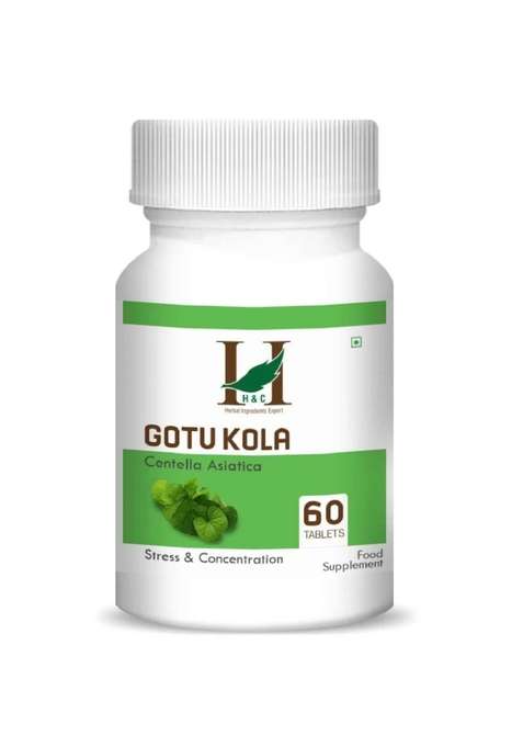 Healthnwellness H&C Natural Gotu Kola Tablet 350Mg - Brain & Memory Support 60 Tablets