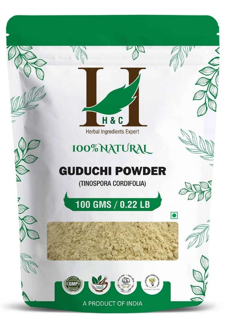 Healthnwellness H&C Natural Guduchi Powder 100Gm - Immunity & Vitality Booster - Indya