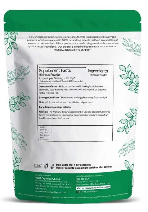 Healthnwellness H&C Natural Hibiscus Powder 100Gm