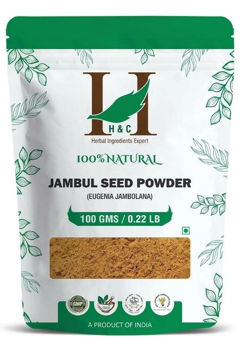 Healthnwellness H&C Natural Jambul Seed Powder 100Gm - Blood Sugar Support & Metabolic Wellness