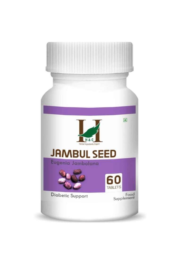 Healthnwellness H&C Natural Jamul Seed Tablet 350Mg - Blood Sugar Support & Metabolic Wellness 60 Tablets - Indya