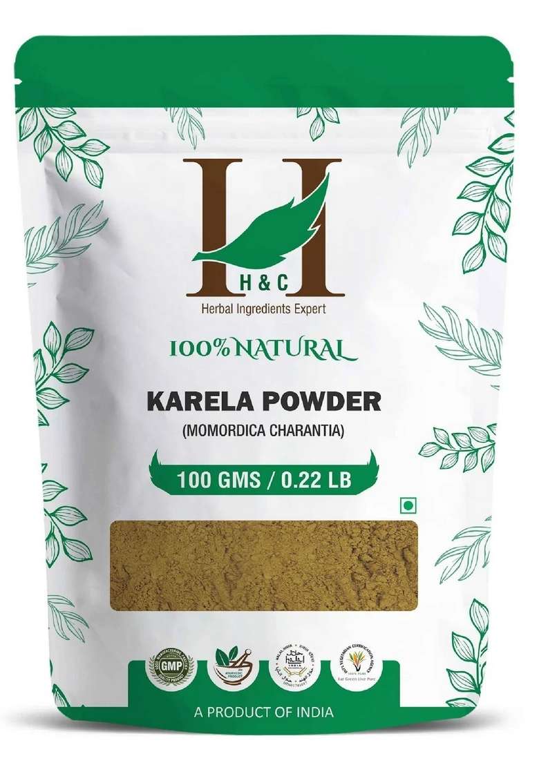 Healthnwellness H&C Natural Karela Powder 100Gm - Blood Sugar Balance & Metabolic Support - Indya