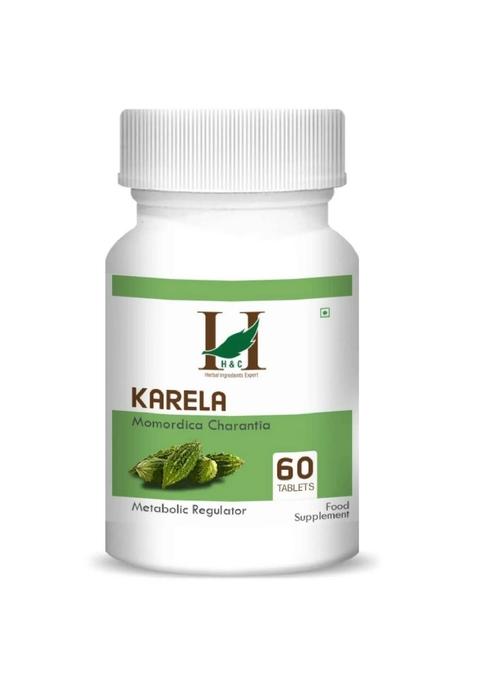 Healthnwellness H&C Natural Karela Tablet 350Mg - Blood Sugar Support & Metabolic Wellness 60 Tablets