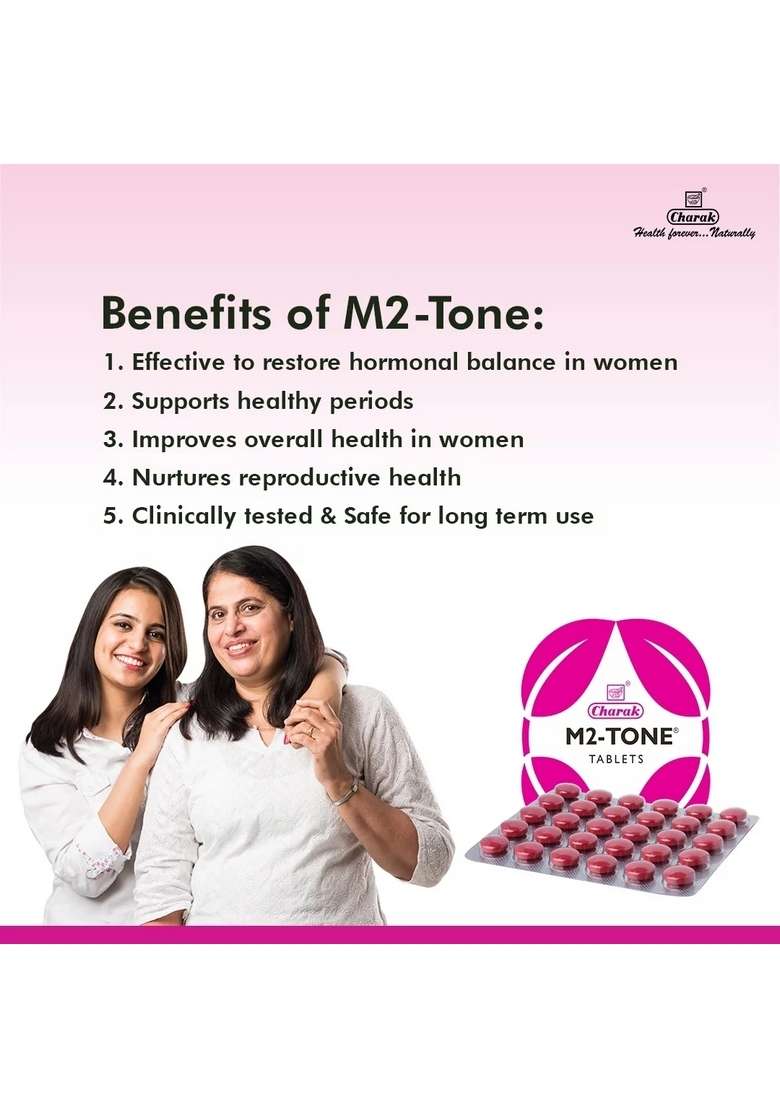 Charak M2 Tone Tablet Pack Of 1 - Indya