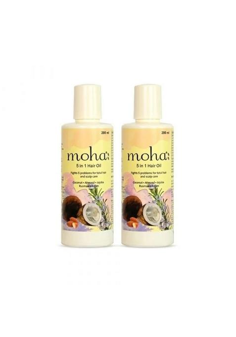 Charak Moha: 5 In 1 Hair Oil Pack Of 2