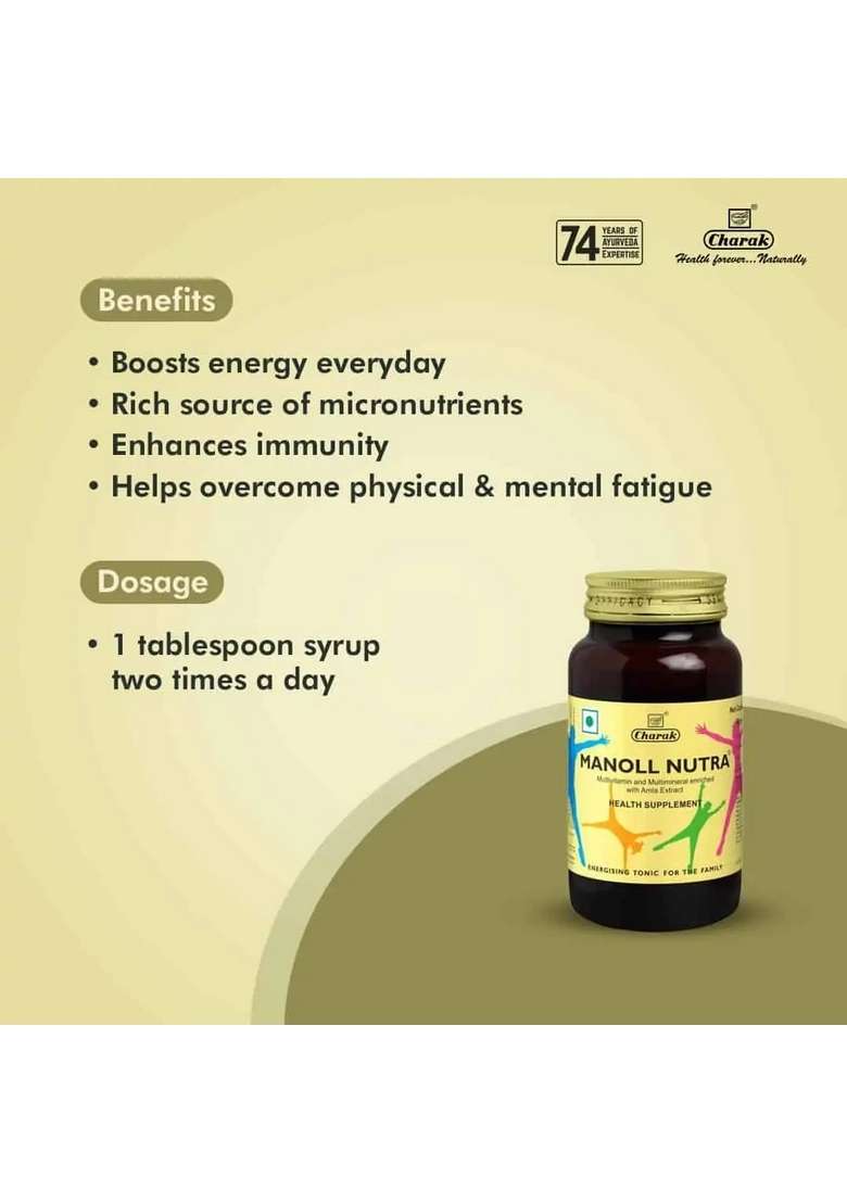 Charak Manoll Nutra Syrup Pack Of 1 - Indya