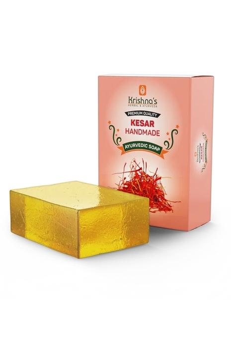 Krishna'S Ayurveda Kesar Handmade Soap Pack Of 1