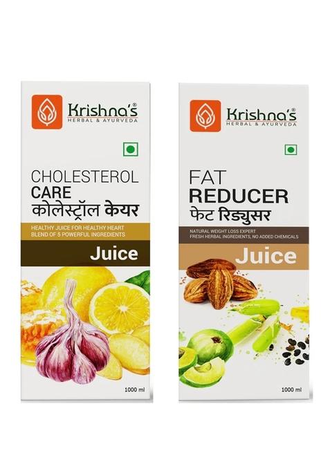 Krishna's Ayurveda Cholesterol Care Juice | Fat Reducer Juice (1000ML Each) Pack of 2