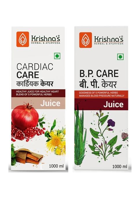 Krishna's Ayurveda Cardiac Care Juice | BP Care Juice (1000ML Each) Pack of 2
