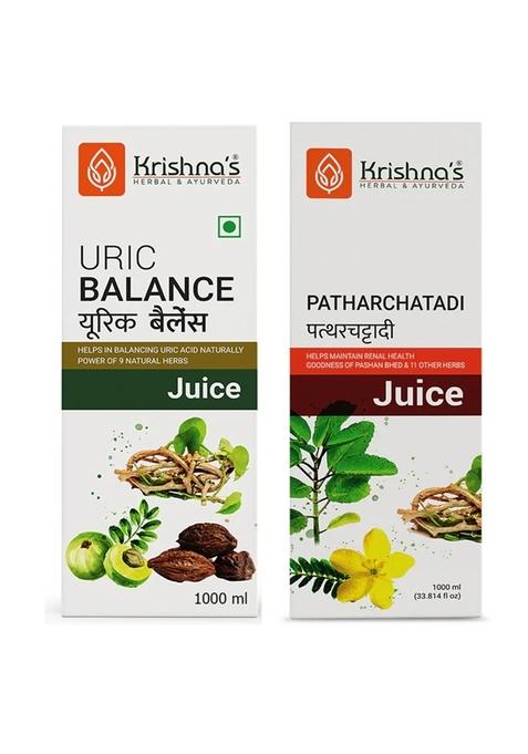 Krishna'S Ayurveda Uric Balance Juice 1000 Ml | Patharchatadi Juice 1000 Ml Pack Of 2