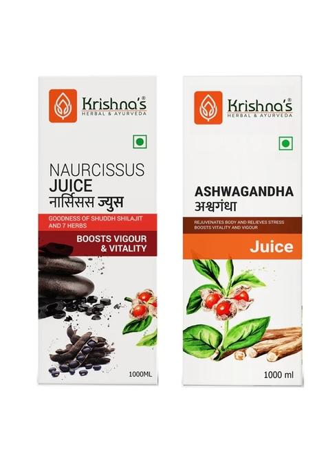 Krishna'S Ayurveda Naurcissus Tonic | Ashwagandha Juice (1000 Ml) Pack Of 2
