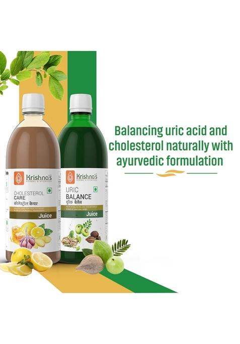 Krishna's Ayurveda Uric Balance Juice | Cholesterol Care Juice (1000ML Each) Pack of 2