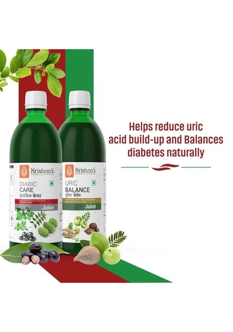 Krishna's Ayurveda Uric Balance Juice | Diabic Care Juice (1000ML Each) Pack of 2