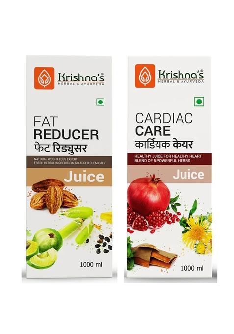 Krishna's Ayurveda Fat Reducer Juice | Cardiac Care Juice (1000ML Each) Pack of 2